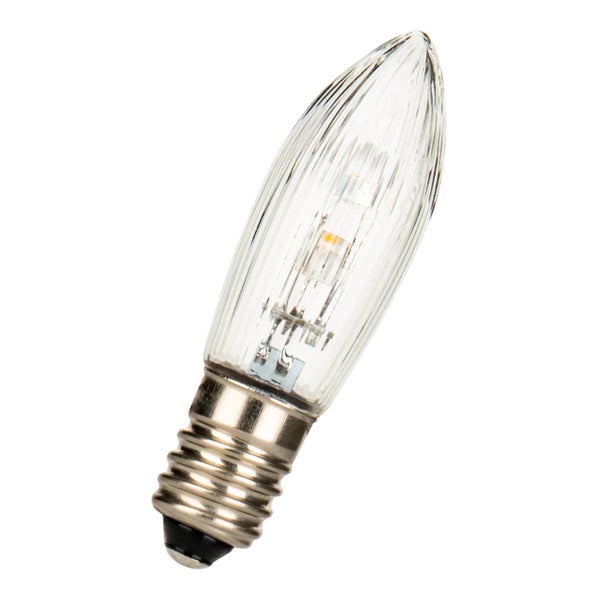 10v-55v 0.3w LED kynttelik&ouml;nlamppu C6 E10 6lm 820 RI Clear